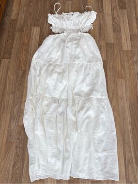 White Maxi Dress with Spaghetti Straps
